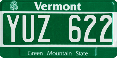 VT license plate YUZ622