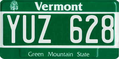 VT license plate YUZ628