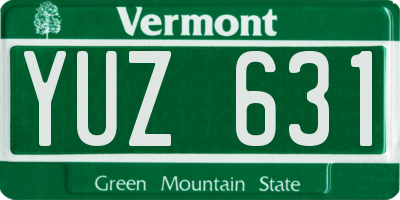 VT license plate YUZ631
