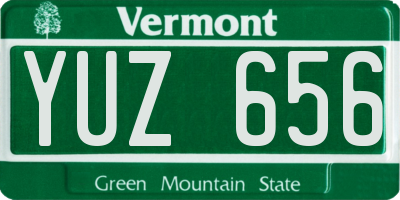 VT license plate YUZ656