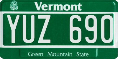 VT license plate YUZ690