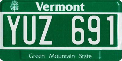 VT license plate YUZ691