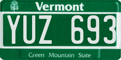 VT license plate YUZ693