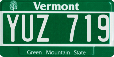 VT license plate YUZ719