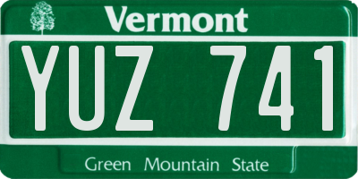 VT license plate YUZ741