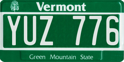 VT license plate YUZ776