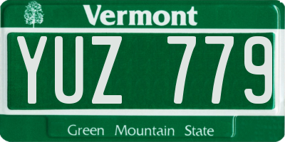 VT license plate YUZ779