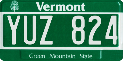 VT license plate YUZ824