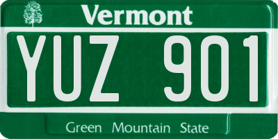 VT license plate YUZ901