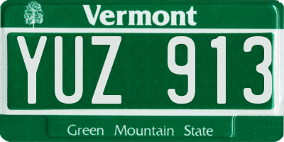 VT license plate YUZ913