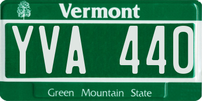 VT license plate YVA440