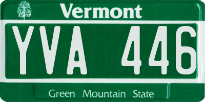 VT license plate YVA446