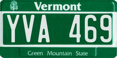 VT license plate YVA469