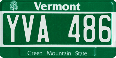 VT license plate YVA486