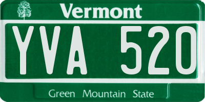 VT license plate YVA520