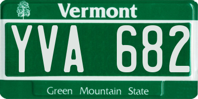 VT license plate YVA682