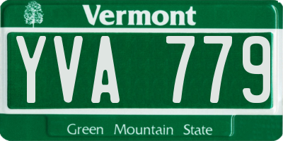 VT license plate YVA779