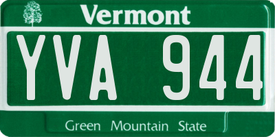 VT license plate YVA944