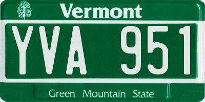 VT license plate YVA951