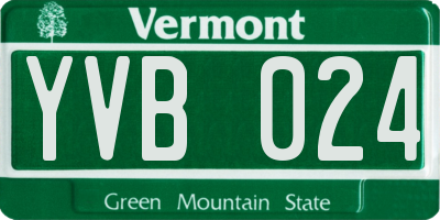 VT license plate YVB024