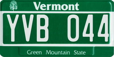 VT license plate YVB044