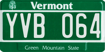 VT license plate YVB064