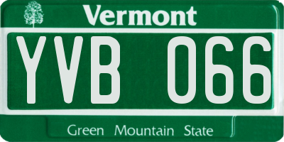 VT license plate YVB066