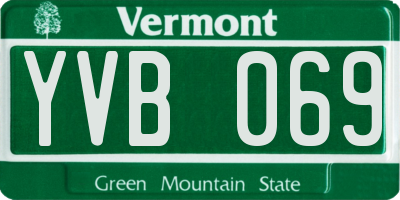 VT license plate YVB069