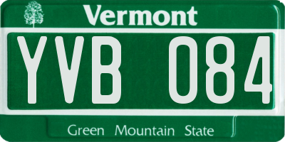 VT license plate YVB084