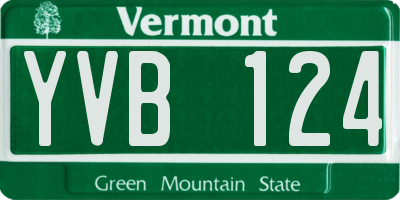 VT license plate YVB124