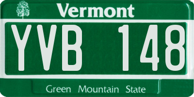 VT license plate YVB148