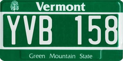VT license plate YVB158