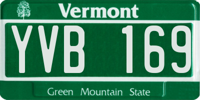 VT license plate YVB169