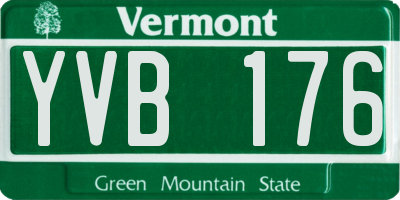 VT license plate YVB176