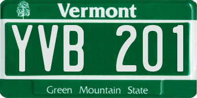 VT license plate YVB201