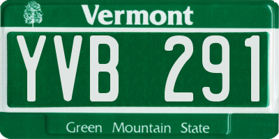 VT license plate YVB291