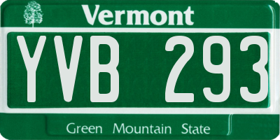 VT license plate YVB293