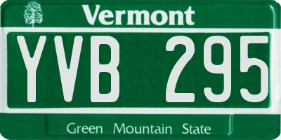 VT license plate YVB295