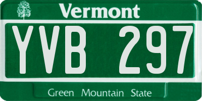 VT license plate YVB297