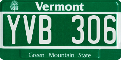 VT license plate YVB306