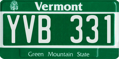 VT license plate YVB331