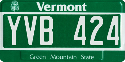 VT license plate YVB424