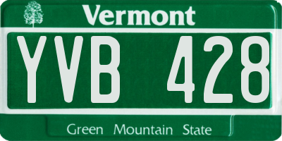 VT license plate YVB428