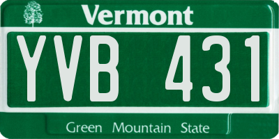 VT license plate YVB431