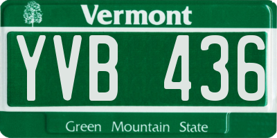 VT license plate YVB436