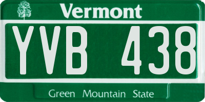 VT license plate YVB438