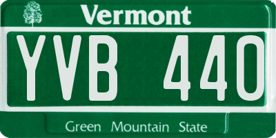 VT license plate YVB440