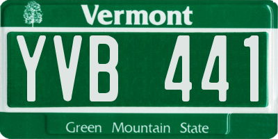 VT license plate YVB441