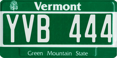 VT license plate YVB444
