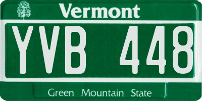 VT license plate YVB448